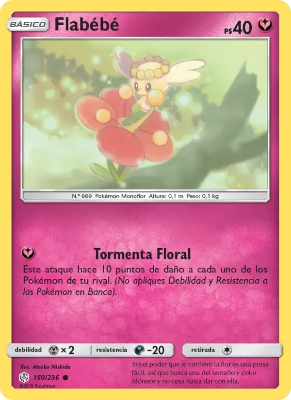 Flabébé — Eclipse Cósmico 150 Spanish Pokémon card