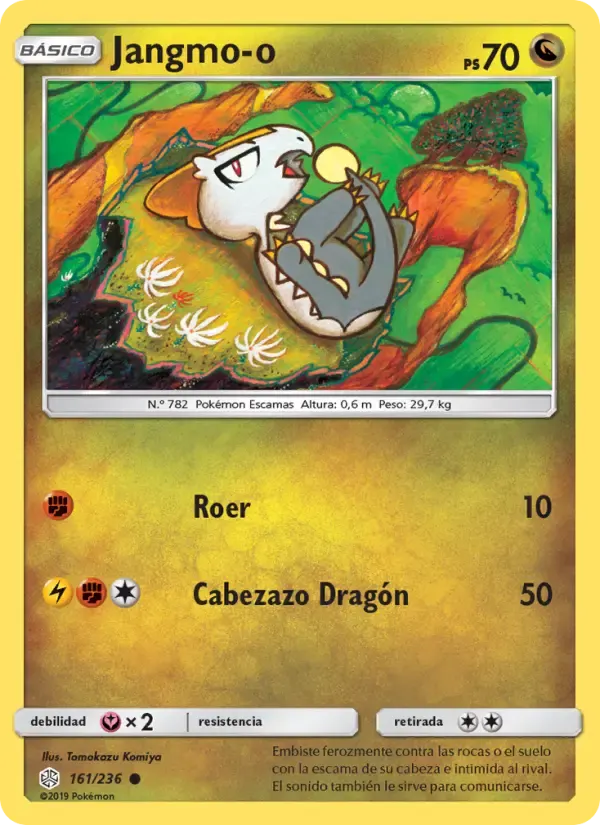 Jangmo-o — Eclipse Cósmico 161 Spanish Pokémon card