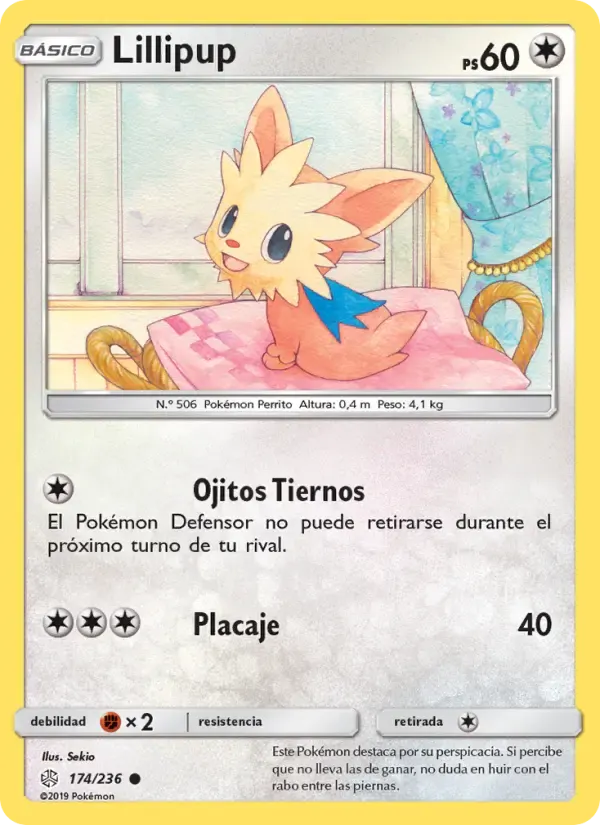 Lillipup — Eclipse Cósmico 174 Spanish Pokémon card