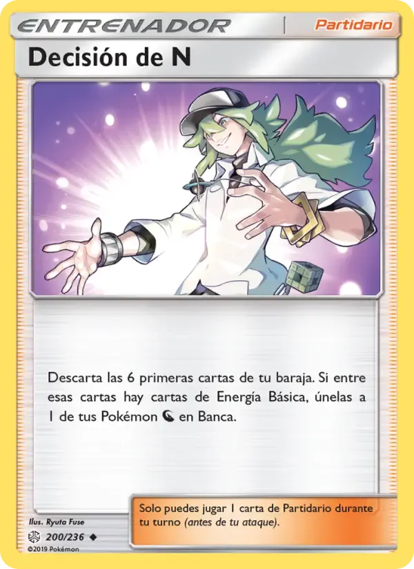 Decisión de N — Eclipse Cósmico 200 Spanish Pokémon card