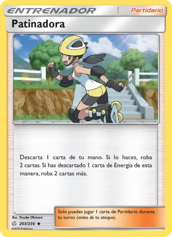 Patinadora — Eclipse Cósmico 203 Spanish Pokémon card