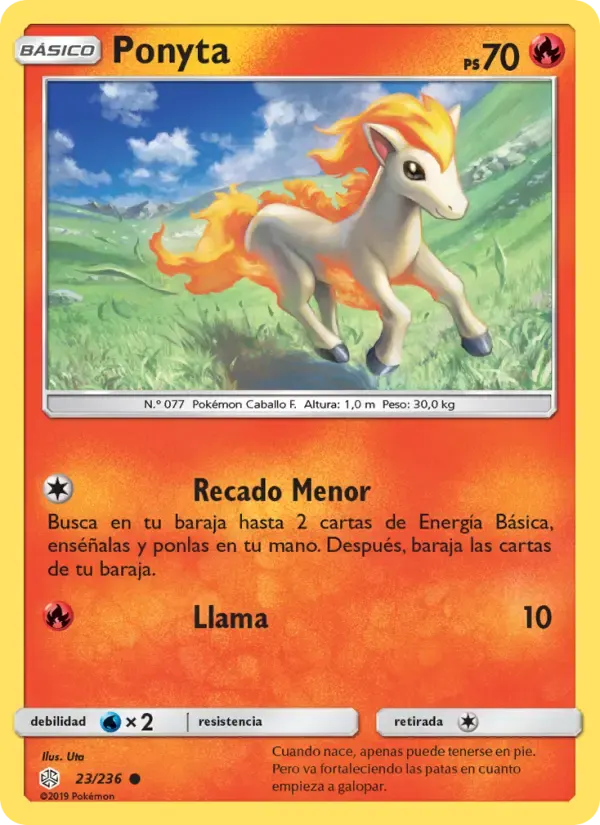 Ponyta — Eclipse Cósmico 23 Spanish Pokémon card