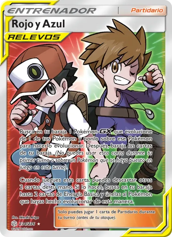 Rojo y Azul — Eclipse Cósmico 234 Spanish Pokémon card