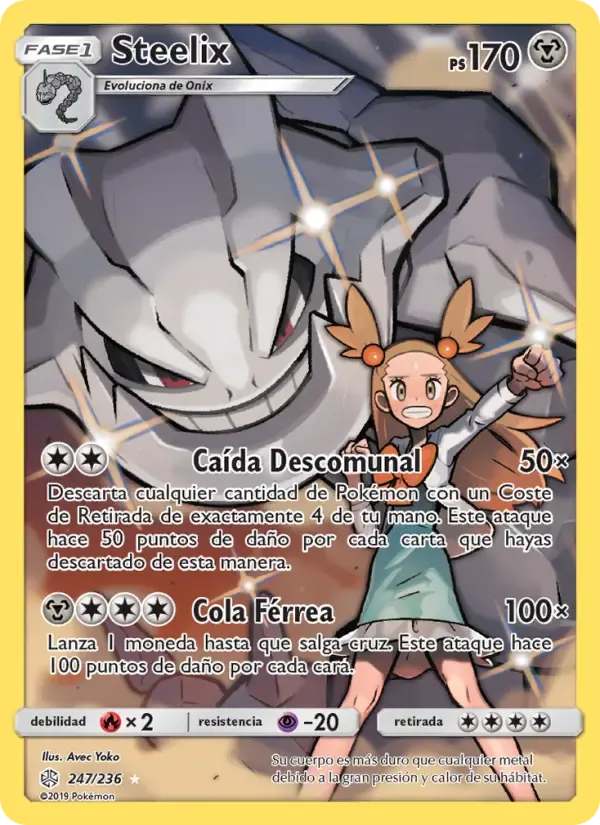 Steelix — Eclipse Cósmico 247 Spanish Pokémon card