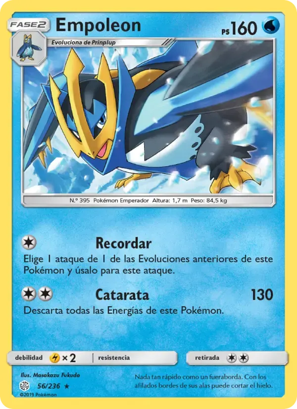 Empoleon — Eclipse Cósmico 56 Spanish Pokémon card