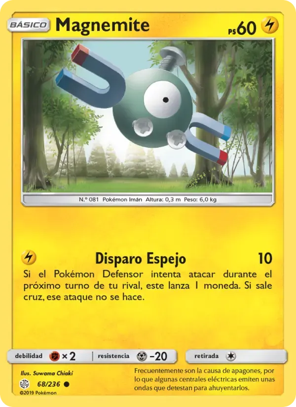 Magnemite — Eclipse Cósmico 68 Spanish Pokémon card