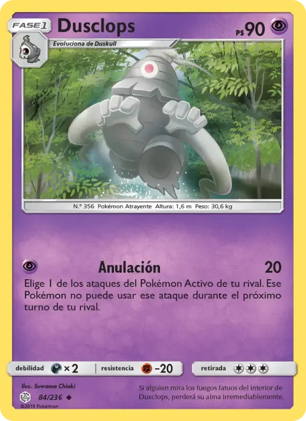 Dusclops — Eclipse Cósmico 84 Spanish Pokémon card