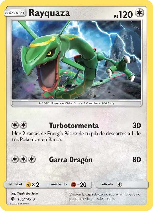Rayquaza — Albor de Guadianes 106 Spanish Pokémon card