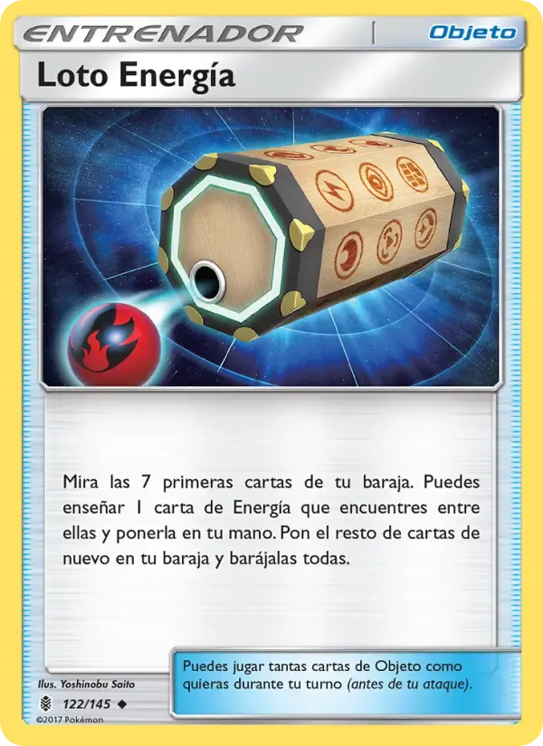 Loto Energía — Albor de Guadianes 122 Spanish Pokémon card