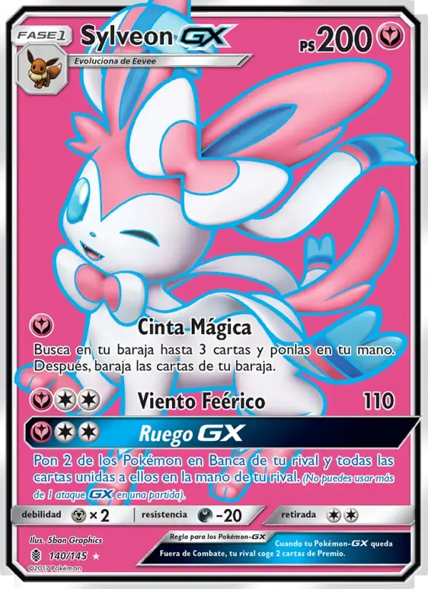 Sylveon GX — Albor de Guadianes 140 Spanish Pokémon card