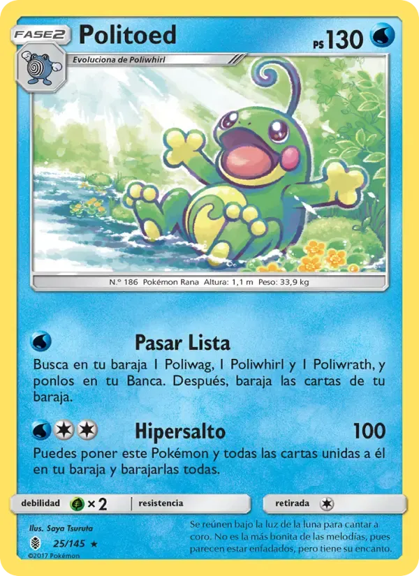 Politoed — Albor de Guadianes 25 Spanish Pokémon card