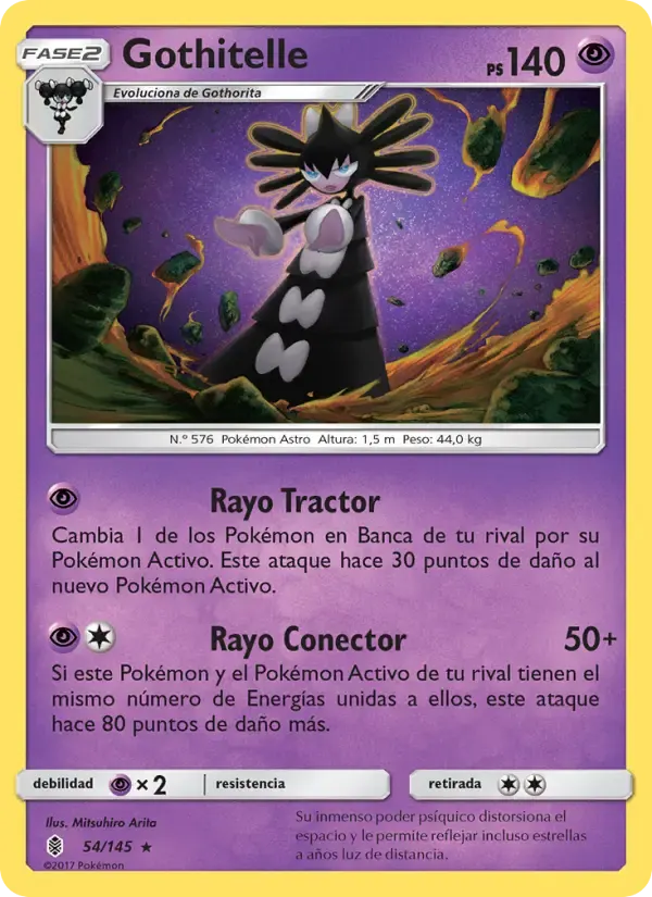 Gothitelle — Albor de Guadianes 54 Spanish Pokémon card