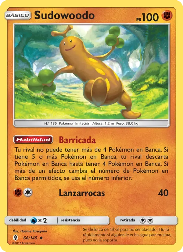 Sudowoodo — Albor de Guadianes 66 Spanish Pokémon card