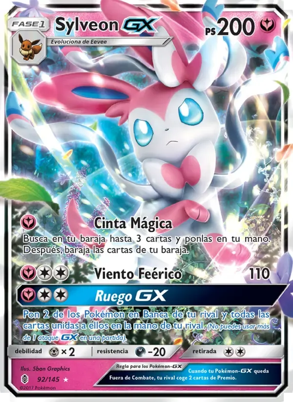 Sylveon GX — Albor de Guadianes 92 Spanish Pokémon card