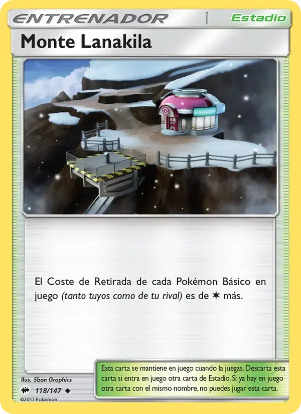 Monte Lanakila — Sombras Ardientes 118 Spanish Pokémon card