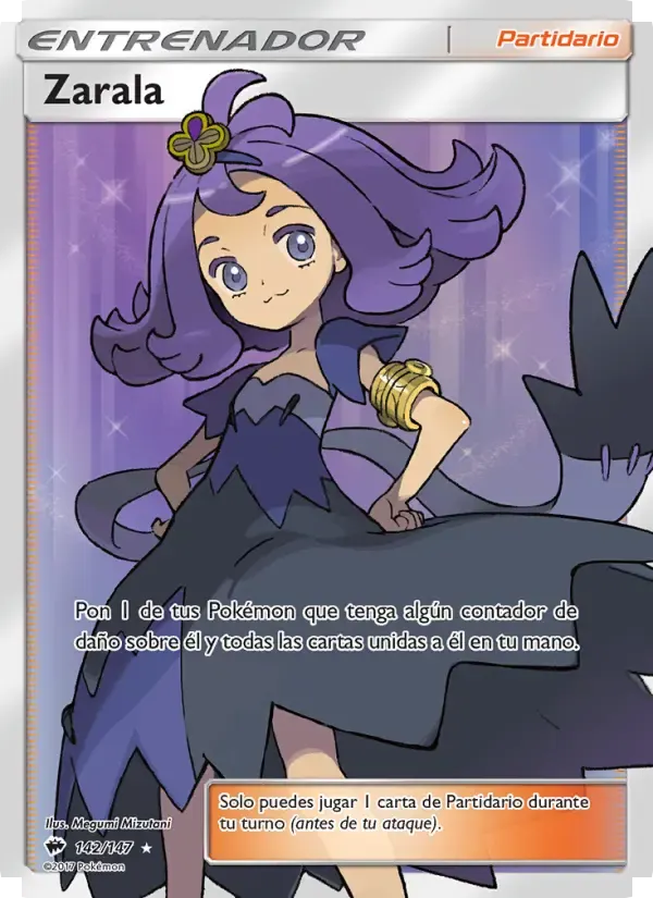 Zarala — Sombras Ardientes 142 Spanish Pokémon card