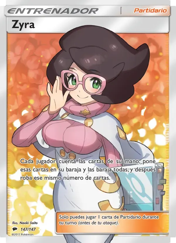 Zyra — Sombras Ardientes 147 Spanish Pokémon card