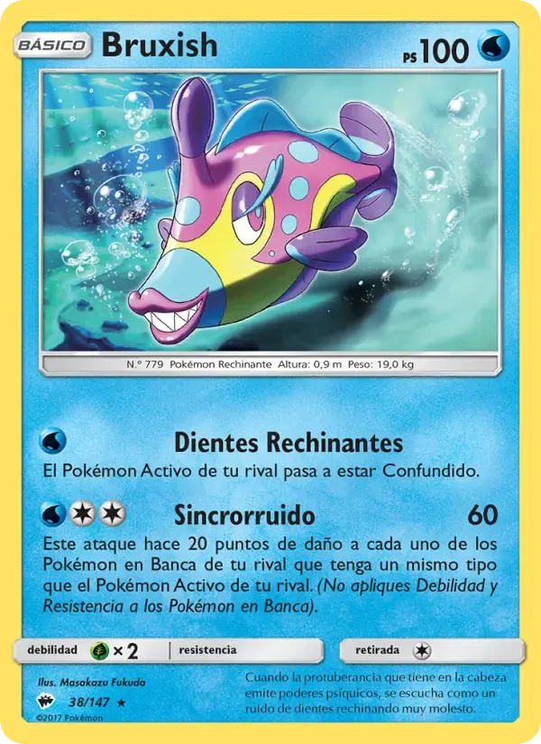 Bruxish — Sombras Ardientes 38 Spanish Pokémon card