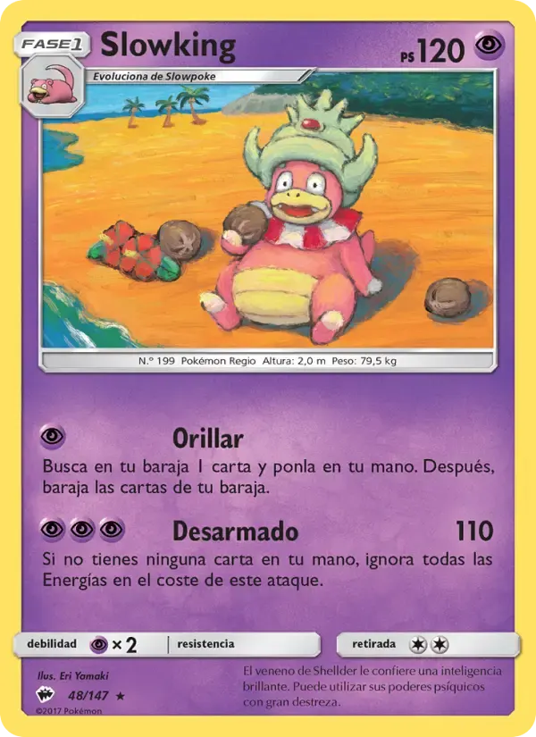 Slowking — Sombras Ardientes 48 Spanish Pokémon card