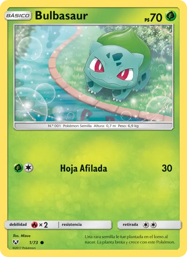 Bulbasaur — Leyendas Luminosas 1 Spanish Pokémon card