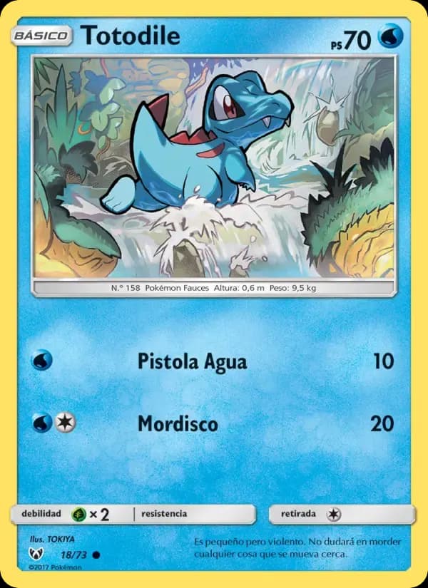 Totodile — Leyendas Luminosas 18 Spanish Pokémon card