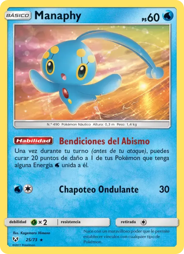Manaphy — Leyendas Luminosas 25 Spanish Pokémon card