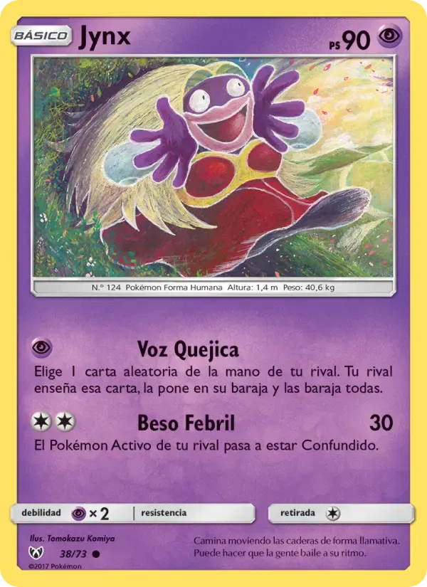 Jynx — Leyendas Luminosas 38 Spanish Pokémon card