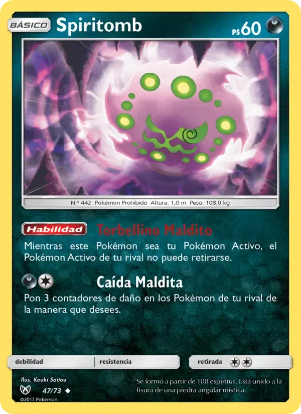 Spiritomb — Leyendas Luminosas 47 Spanish Pokémon card