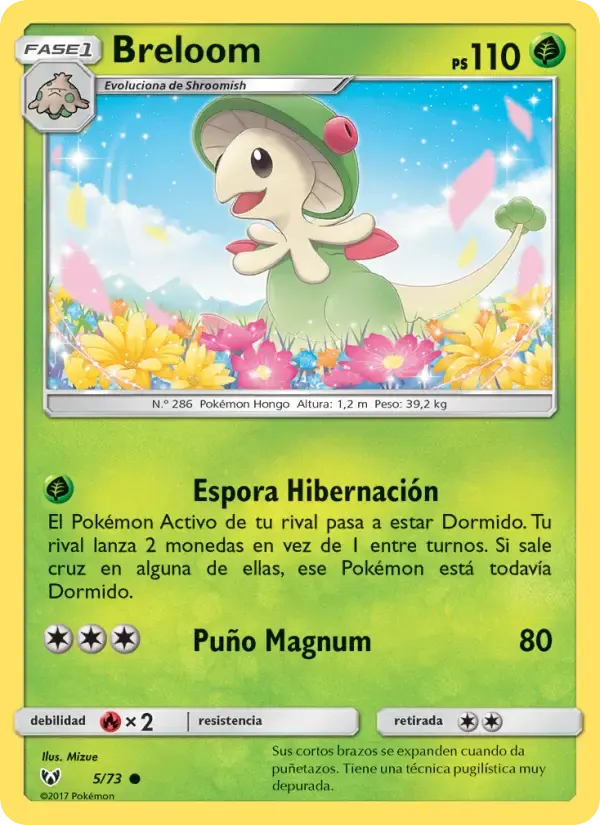 Breloom — Leyendas Luminosas 5 Spanish Pokémon card