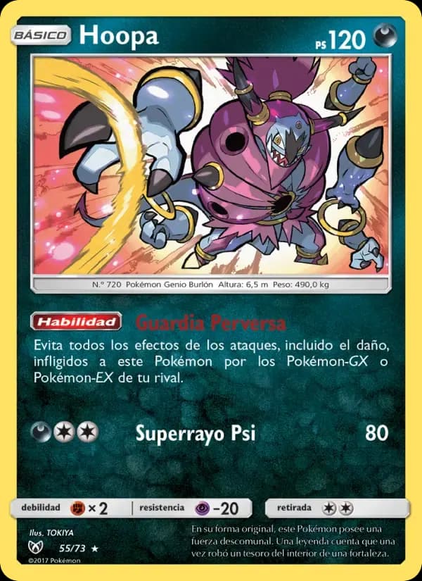 Hoopa — Leyendas Luminosas 55 Spanish Pokémon card