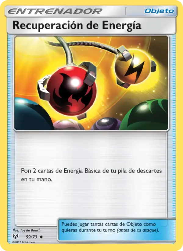 Recuperación de Energía — Leyendas Luminosas 59 Spanish Pokémon card