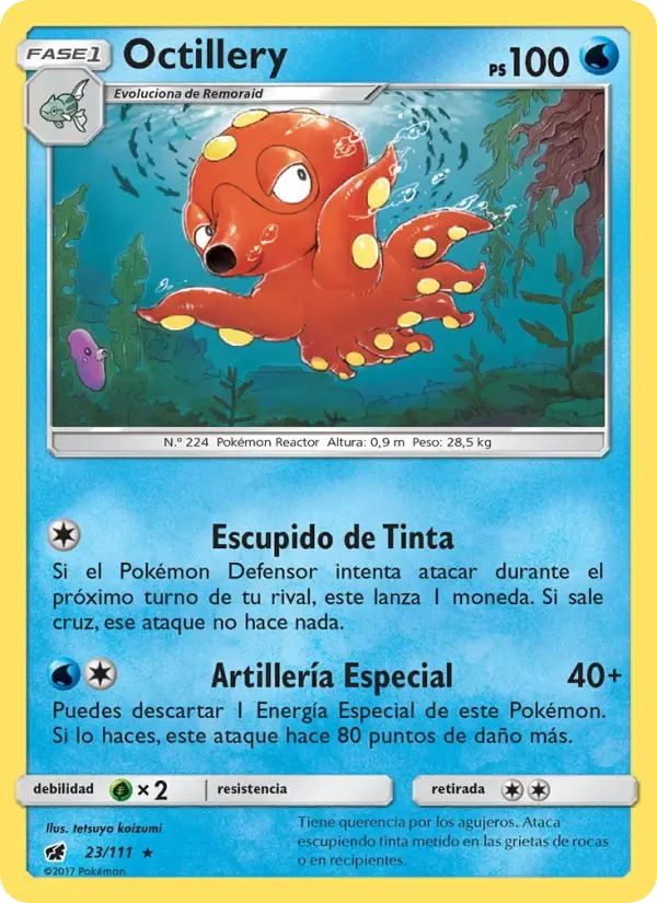 Octillery — Invasión Carmesí 23 Spanish Pokémon card