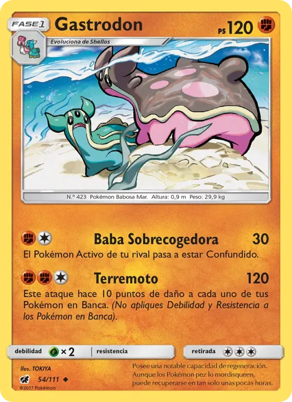 Gastrodon — Invasión Carmesí 54 Spanish Pokémon card