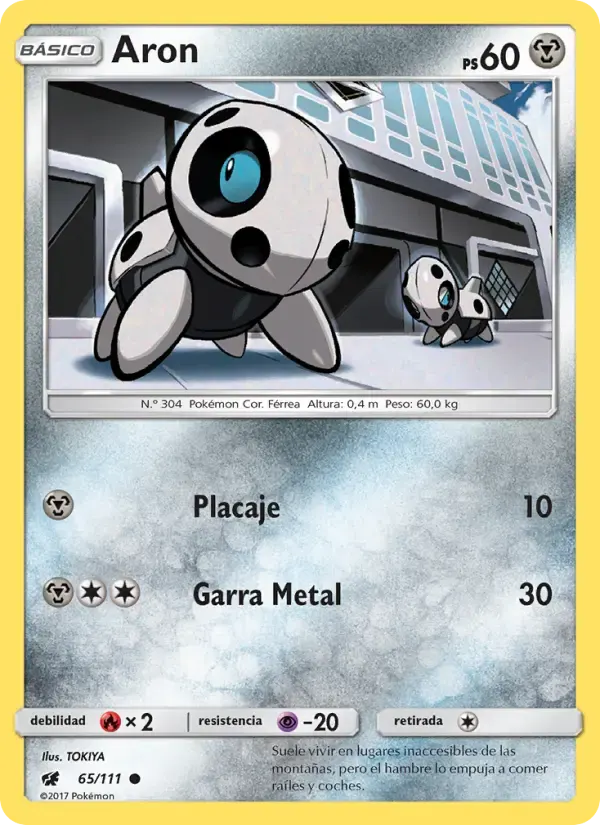 Aron — Invasión Carmesí 65 Spanish Pokémon card