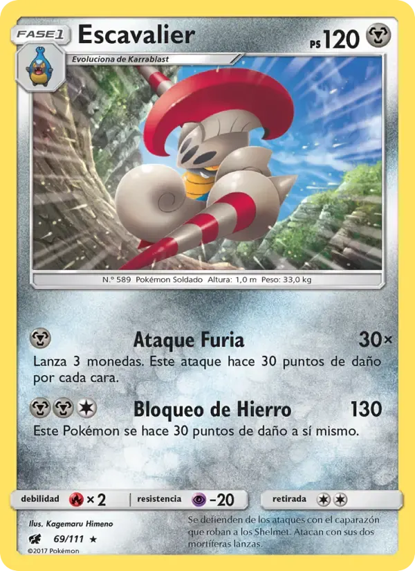 Escavalier — Invasión Carmesí 69 Spanish Pokémon card