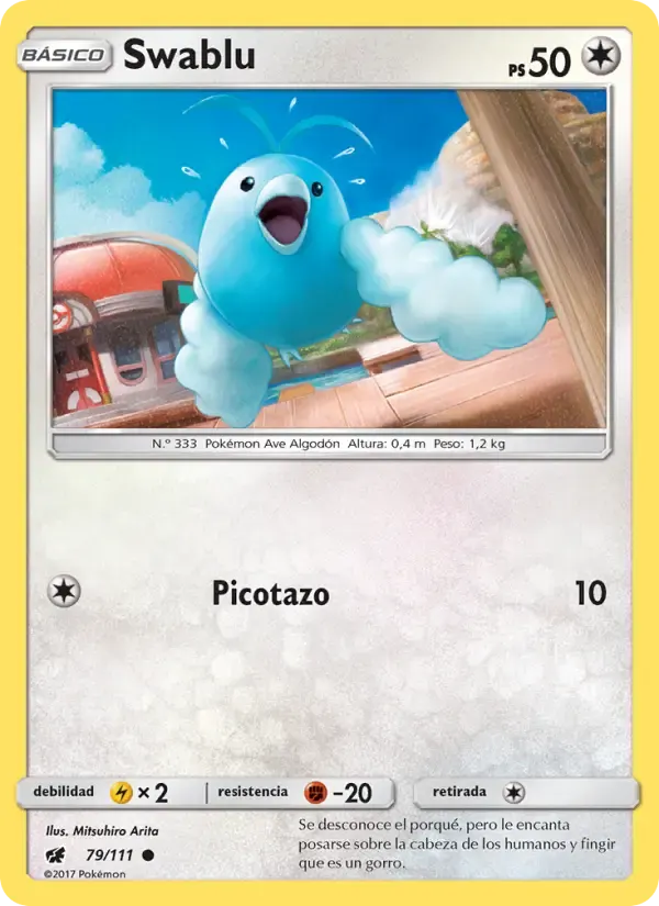 Swablu — Invasión Carmesí 79 Spanish Pokémon card