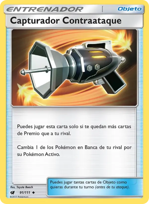 Capturador Contraataque — Invasión Carmesí 91 Spanish Pokémon card