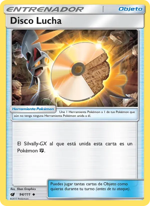 Disco Lucha — Invasión Carmesí 94 Spanish Pokémon card