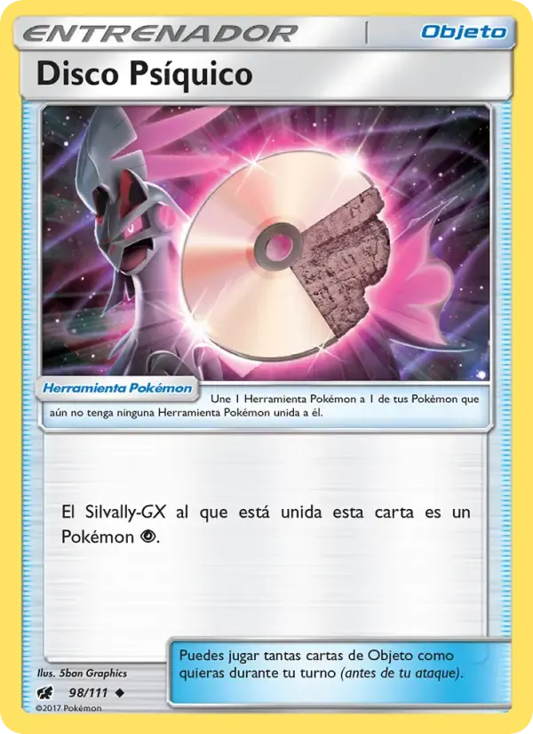 Disco Psíquico — Invasión Carmesí 98 Spanish Pokémon card