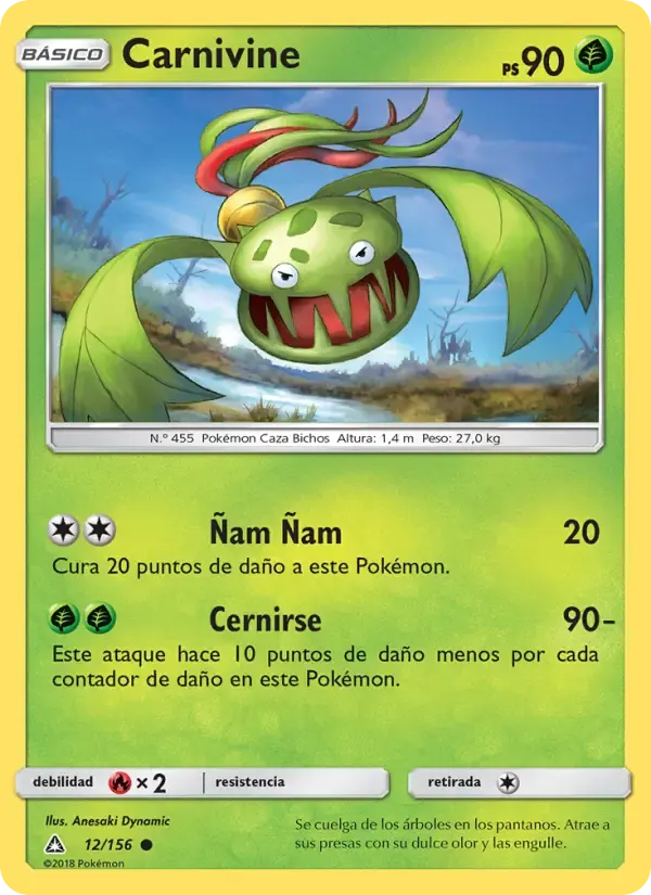 Carnivine — Ultraprisma 12 Spanish Pokémon card