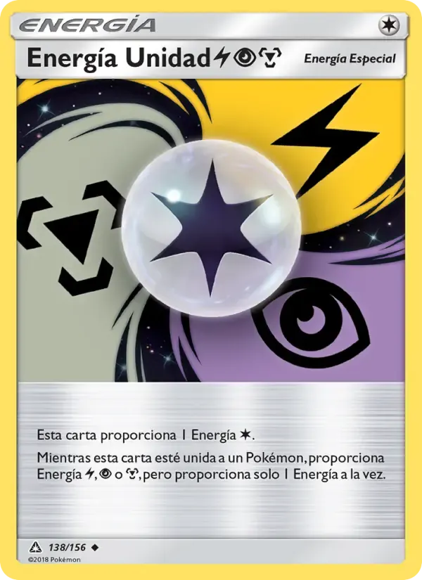 Energía Unidad LightningPsychicMetal — Ultraprisma 138 Spanish Pokémon card