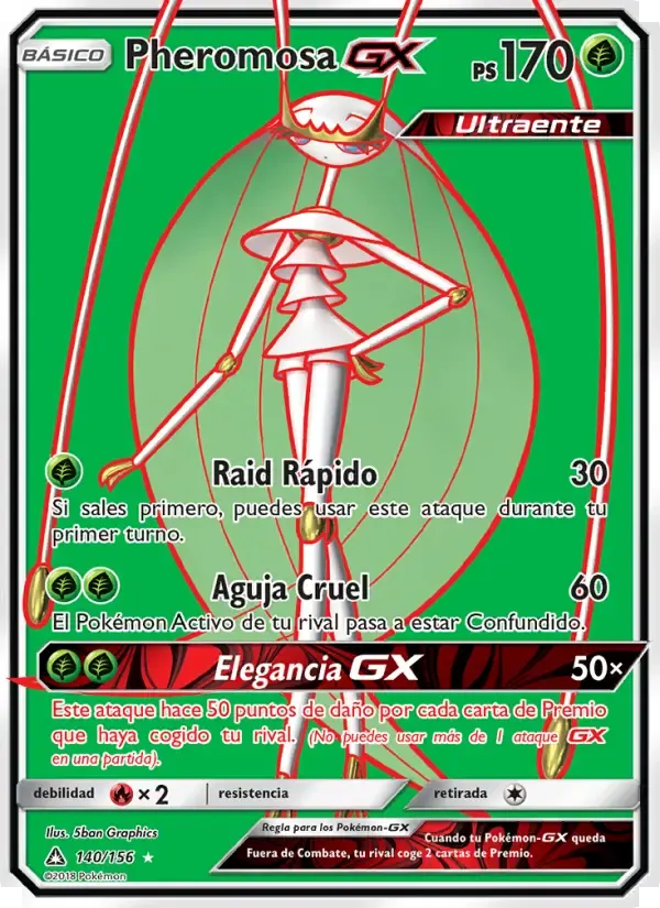 Pheromosa GX — Ultraprisma 140 Spanish Pokémon card