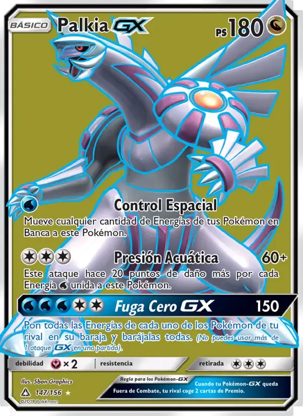 Palkia GX — Ultraprisma 147 Spanish Pokémon card