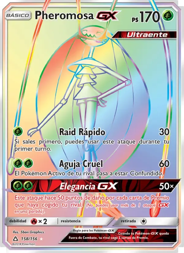 Pheromosa GX — Ultraprisma 158 Spanish Pokémon card