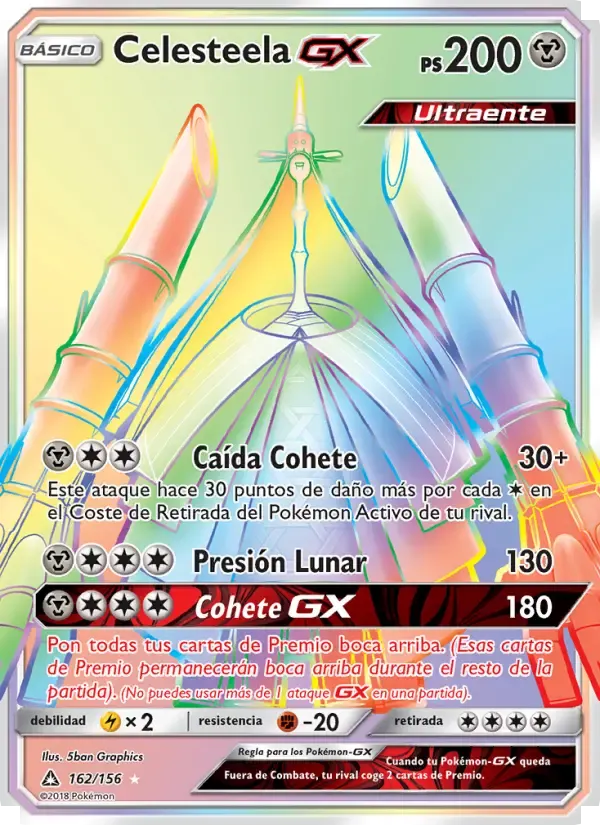 Celesteela GX — Ultraprisma 162 Spanish Pokémon card