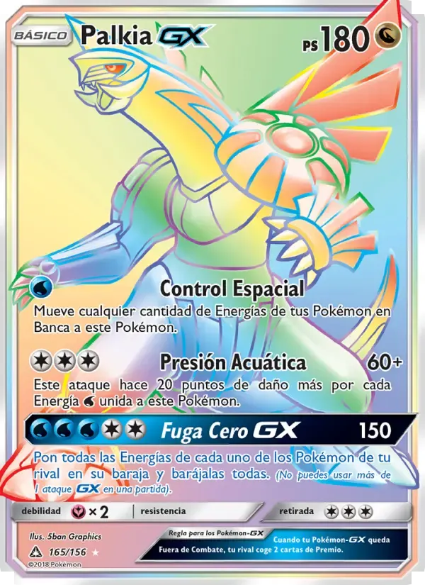 Palkia GX — Ultraprisma 165 Spanish Pokémon card