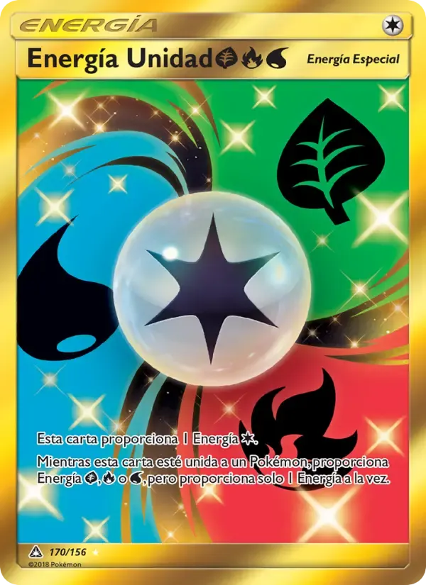 Energía Unidad GrassFireWater — Ultraprisma 170 Spanish Pokémon card