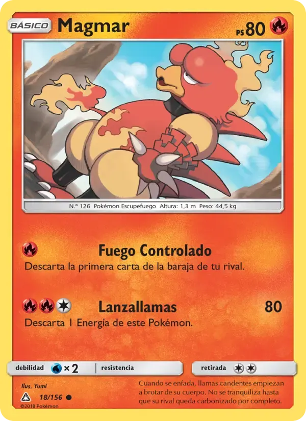 Magmar — Ultraprisma 18 Spanish Pokémon card