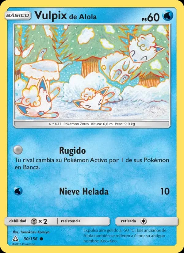 Vulpix de Alola — Ultraprisma 30 Spanish Pokémon card