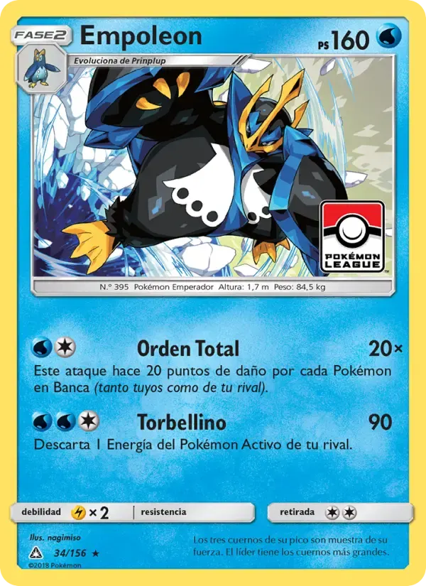 Empoleon — Ultraprisma 34 Spanish Pokémon card